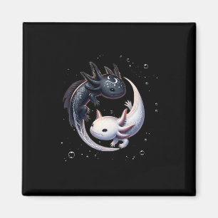 Yin Yang Axolotls Japanese Graphic Anime Art Axolo Magnet