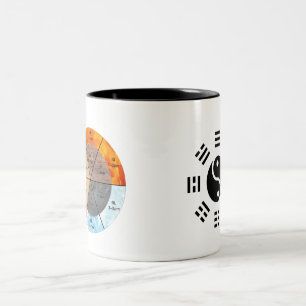 Yin Yang Bagua Organ Clock Two-Tone Coffee Mug