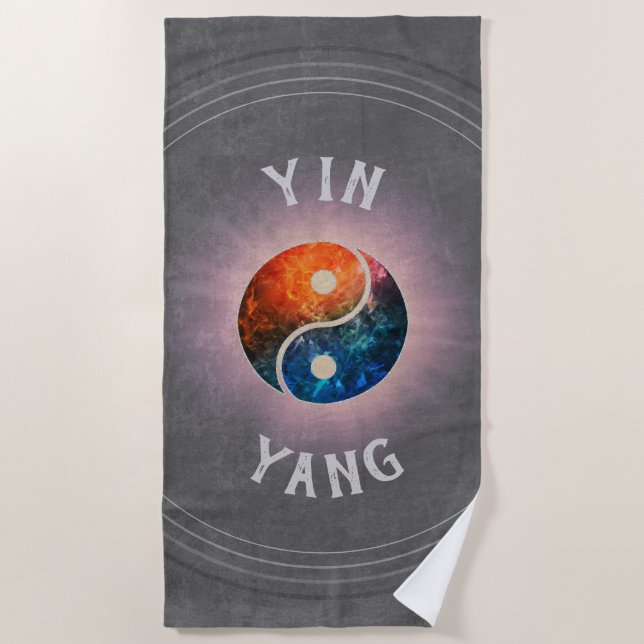 Yin Yang Beach Towel (Front)