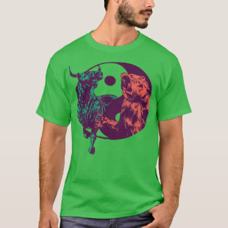 Yin Yang bear bull stock trading T-Shirt