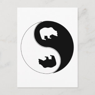 Yin Yang Bear Postcard
