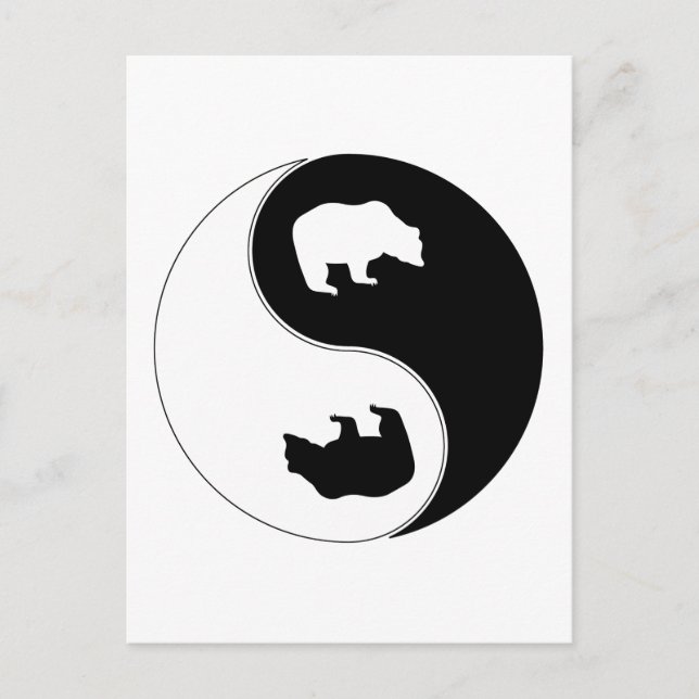 Yin Yang Bear Postcard (Front)