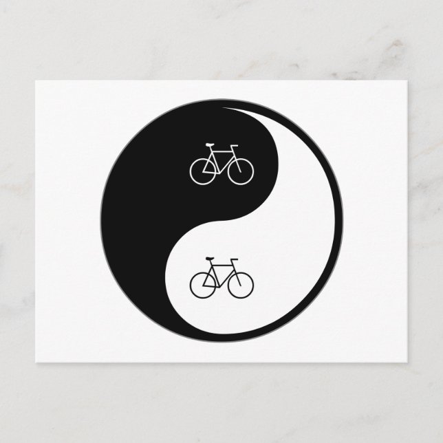Yin Yang Bicycling Postcard (Front)
