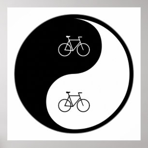 Yin Yang Bicycling Poster