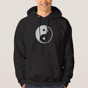 Yin Yang Black and White Illustration Template Hoodie