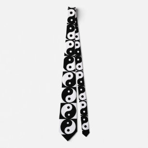 Yin Yang Black and White Novelty Neck Tie