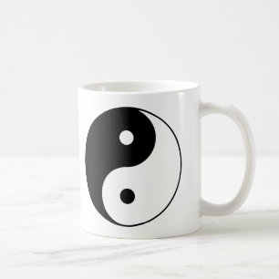 Yin Yang Black White Classic Symbol Design Coffee Mug