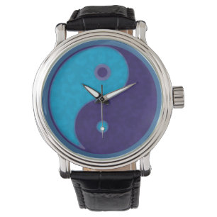 yin-yang blue taoist watch