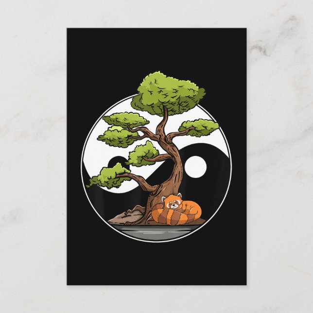 Yin Yang Bonsai Tao Taoism Spiritual Zen Meditate Enclosure Card (Front)