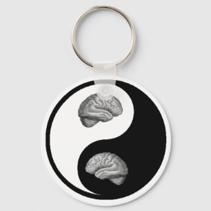 Yin/Yang Brain Keychain