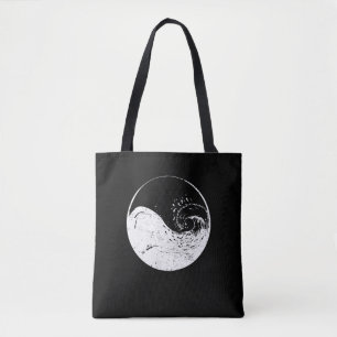 Yin Yang Buddhism Taoism Gift Surfing Beach Wave Tote Bag