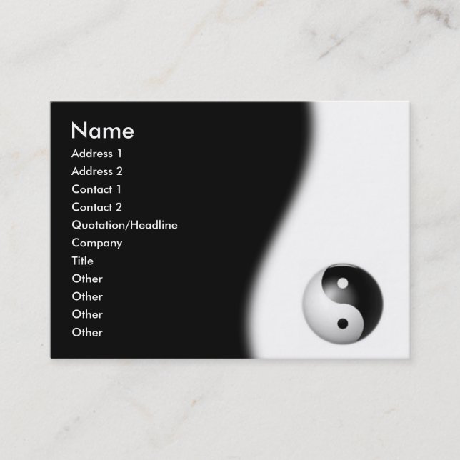 Yin-Yang Business Card (Front)