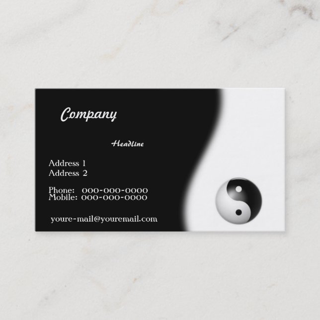 Yin-Yang Business Card (Front)