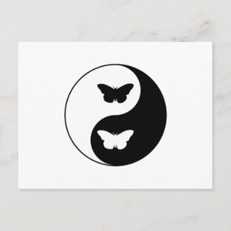 Yin Yang Butterfly Postcard
