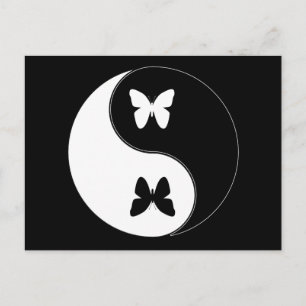 Yin Yang Butterfly Postcard