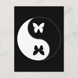 Yin Yang Butterfly Postcard