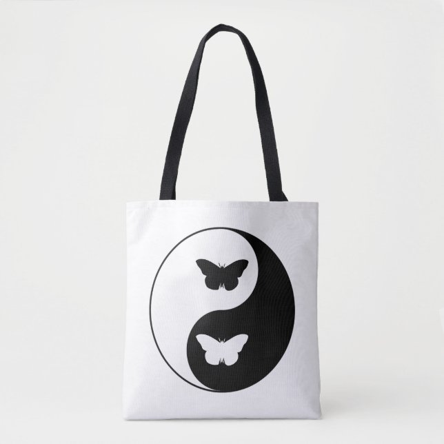 Yin Yang Butterfly Tote Bag (Front)