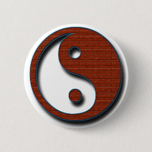 Yin Yang by Shirley Taylor 2 Inch Round Button