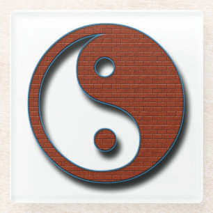 Yin Yang by Shirley Taylor Glass Coaster