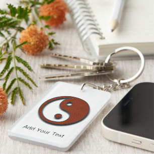 Yin Yang by Shirley Taylor Keychain