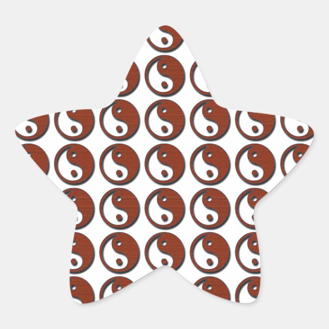 Yin Yang by Shirley Taylor Star Sticker (Front)