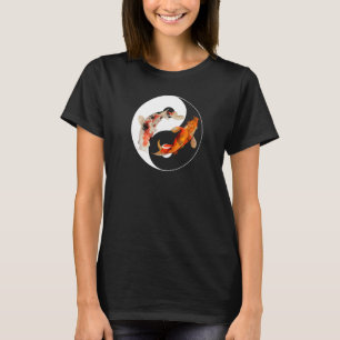 Yin Yang Carp Balance Taijitu Japanese Nishikigoi  T-Shirt