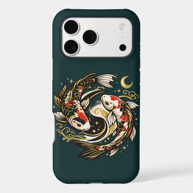 Yin Yang Carpeaux de Poisson Japonais Esthétique  (Verso)