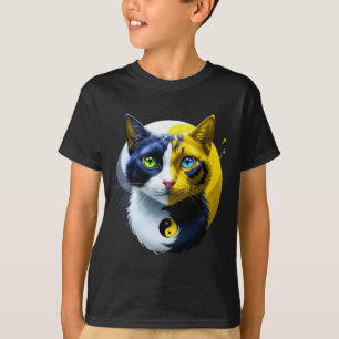 Yin Yang Cat Dual Yoga Spiritual Kitten Gift Mom K T-Shirt