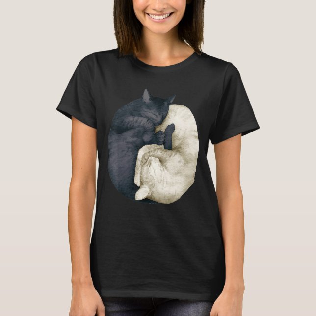 yin yang cats  2 T-Shirt (Front)
