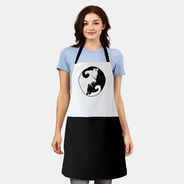 Yin Yang cats Apron (Worn)