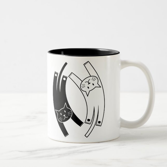 Yin & Yang Cats Mug (Right)