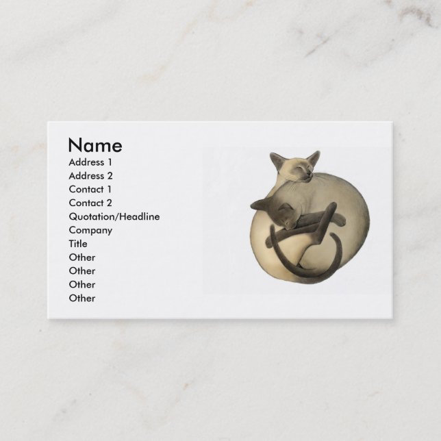 Yin Yang Cats Profile Card (Front)