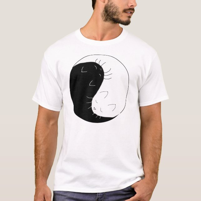 Yin Yang Cats T-Shirt (Front)