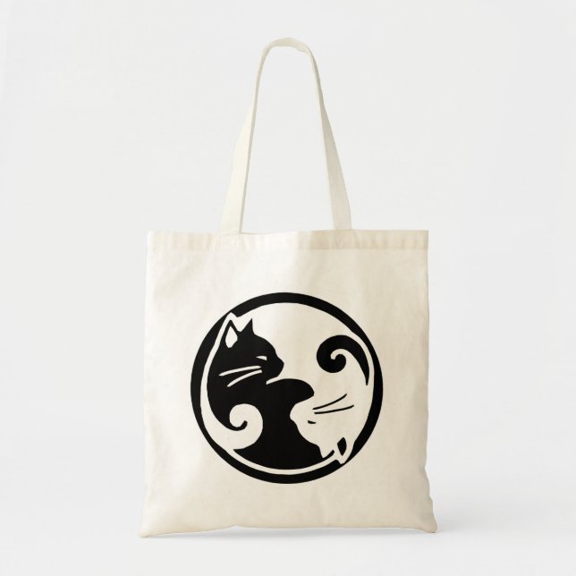 Yin Yang Cats Tote Bag (Front)