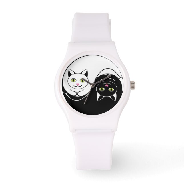 Yin Yang Cats Watch (Front)