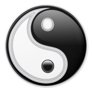 Yin Yang Ceramic Knob