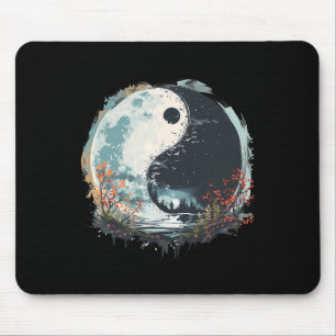 Yin Yang Chinese Culture Meditation Yoga Taoist Fe Mouse Pad