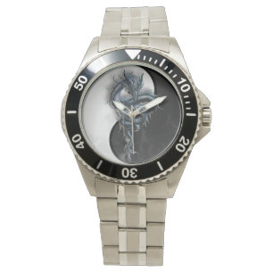 Yin Yang Chinese Dragon Stainless Steeel Watch