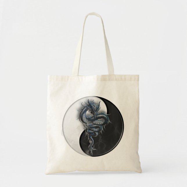 Yin Yang Chinese Dragon Tote Bag (Front)