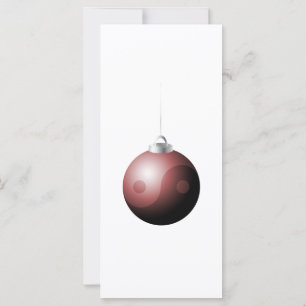 Yin Yang Christmas Ball in Red