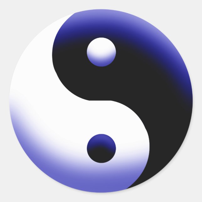 YIN YANG CLASSIC ROUND STICKER (Front)
