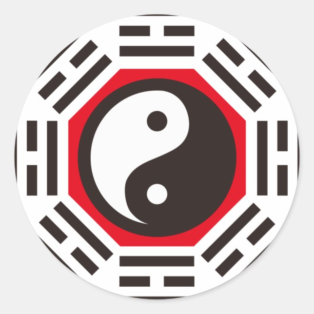 YIN & YANG CLASSIC ROUND STICKER (Front)