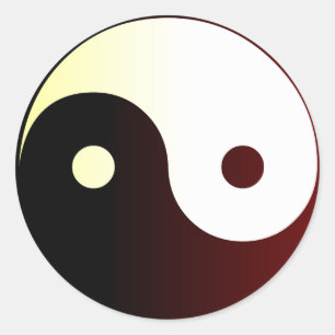 Yin & Yang Classic Round Sticker
