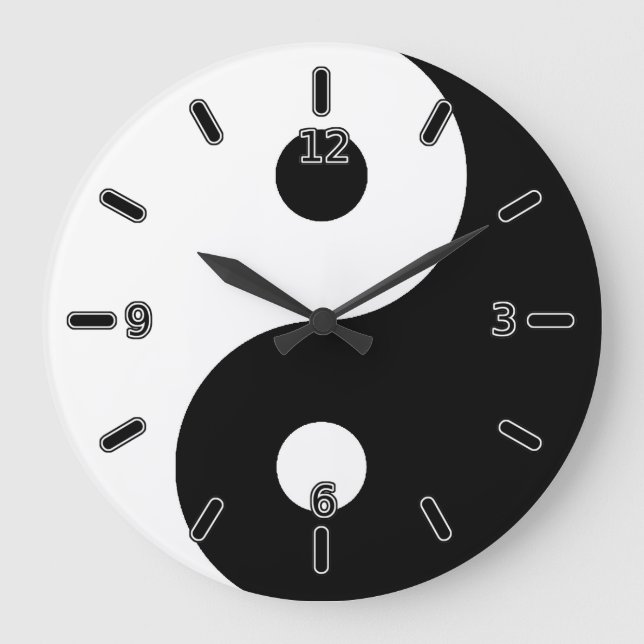 Yin Yang Clock (With Numbers) (Front)