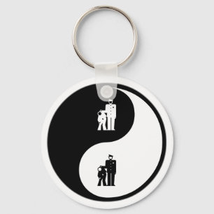 Yin Yang Corrections Keychain