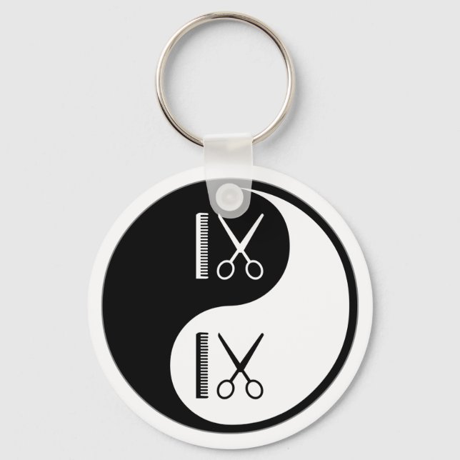 Yin Yang Cosmetology Keychain (Front)