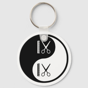 Yin Yang Cutting Hair Keychain