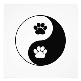 Yin Yang Dog Paw Photo Print