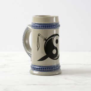 Yin Yang Double Broadswords Beer Stein