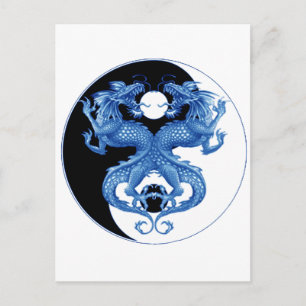 Yin Yang Dragon 2 Postcard